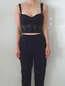 Dolce and Gabbana Lace Corset Bustier Black Size 6 for rent on The Volte - image 2