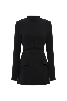 Camilla and Marc Ilona Long Sleeve Mini Dress Black Size 12 for rent on The Volte - image 5
