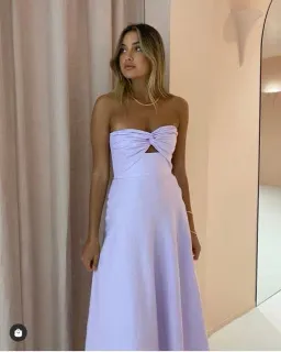 By Johnny Billie Strapless Dress Lilac Size 10  for rent on The Volte - image 1