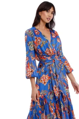 Elliatt Balance Dress Blue Multi Print Size 14 for rent on The Volte - image 2