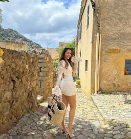 Rotate 3D Floral Appliqué Dress Ivory White Size 6 for rent on The Volte - image 5