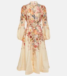 Zimmermann Luminosity Buttoned Midi Dress Morisot Cream Size 2 / Au 12 for rent on The Volte - image 3