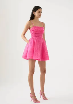 Aje Evangeline Cornelli Mini Dress Pink Size 6 for rent on The Volte - image 1