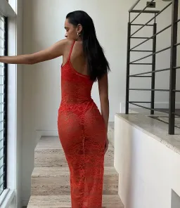 Natalie Rolt Giana Dress Tangerine Size 1 / AU 8 for rent on The Volte - image 2