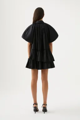 Aje Ambience Smock Mini Dress Black Size 4 for rent on The Volte - image 3