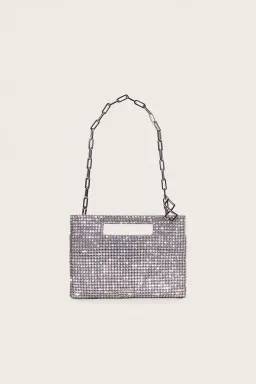 Cult Gaia Lucinda Mini Shoulder Bag Rhinestone Silver for rent on The Volte - image 2