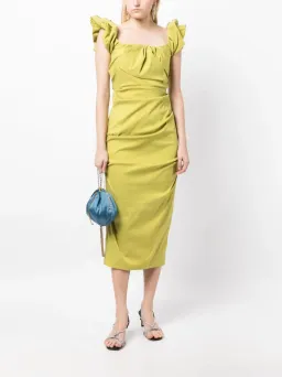 Rachel Gilbert Kalina Midi Dress Green Size 3 / AU 12 for rent on The Volte - image 4