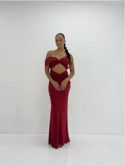 Natalie Rolt Tamika Gown Maxi Red AU 8 for rent on The Volte - image 1