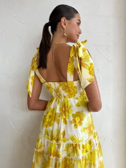 Alemais Sonny Midi Dress in Lemon Size 10 for rent on The Volte - image 3