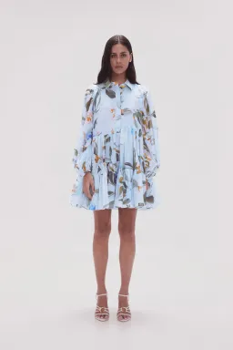 Aje Georgia Smock Mini Dress Print Size AU 8  for rent on The Volte - image 1