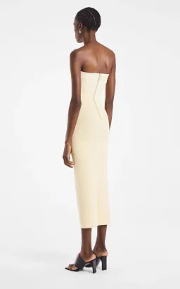 Dion Lee Interlock Bustier Midi Dress Cream Size AU 6 for rent on The Volte - image 3