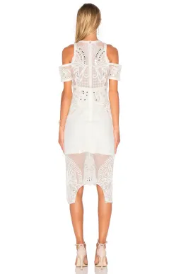 Thurley Wild Heart Midi Dress White Size 10 for rent on The Volte - image 3