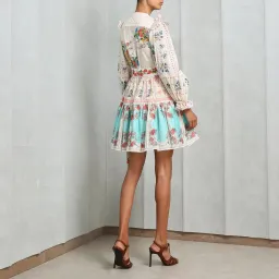 Zimmermann Clover Patched Wrap Mini Dress Multi Size 0 / AU 6 for rent on The Volte - image 2