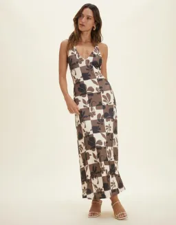 Lover Jade Strap Midi Dress Jade Print Size 6 for rent on The Volte - image 1