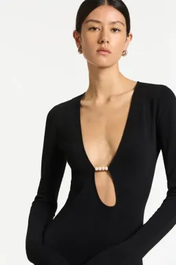 Sir the Label Kinetic Beaded Long Sleeve Maxi Dress Black Size 8 for rent on The Volte - image 2