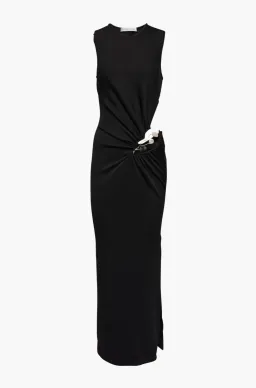 Christopher Esber Folia Float Buckle Tank Dress Midi Black Size 8 for rent on The Volte - image 6
