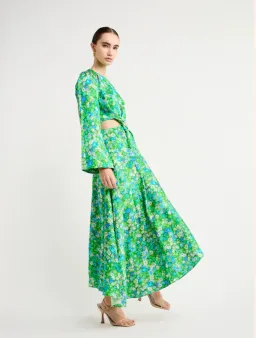 Alemais Cassandra Cut Out Midi Dress Turquoise Size 10 for rent on The Volte - image 2