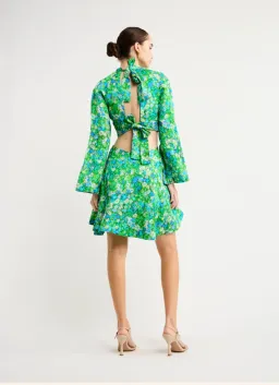 Alemais Cassandra Cut Out Mini Dress In Turquoise Size 8 for rent on The Volte - image 3