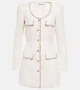 Self Portrait Cream Boucle Tailored Mini Dress Size 8 for rent on The Volte - image 3