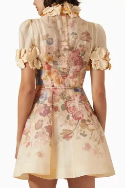 Zimmermann Luminosity Liftoff Mini Dress Print Size 2/ AU 12 for rent on The Volte - image 3