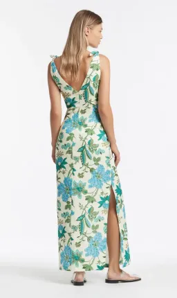 Sir Alexandre Tie Midi Dress Floral Size 8 for rent on The Volte - image 2