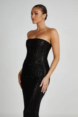 Meshki Gemma Strapless Sequin Maxi Dress Black Size M / AU 10 for rent on The Volte - image 2