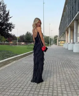 Rat & Boa Selena Ruffle Cecelia Dress Black Size 10 for rent on The Volte - image 3