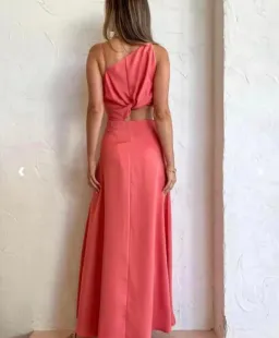 One Fell Swoop Essence Maxi Dress grapefruit Size 10 for rent on The Volte - image 6