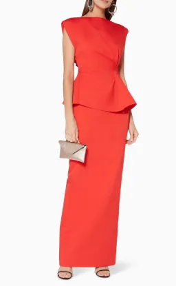 Rachel Gilbert Adelaide Gown Tangerine Size 8 for rent on The Volte - image 2