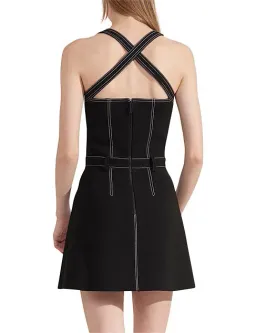 Dion Lee Stitch Tuck Mini Dress Black Size AU 8 for rent on The Volte - image 2