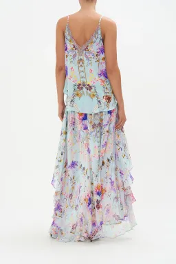 Camilla Button Front V Neck Cami Love Web Print Size AU 8 for rent on The Volte - image 2