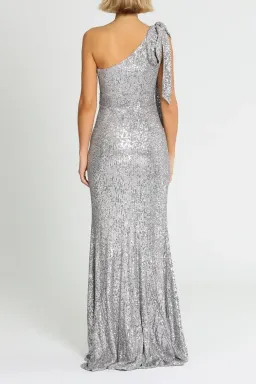 Love Honor Scala Sequin Gown Pewter Grey Silver Size AU 12 for rent on The Volte - image 3