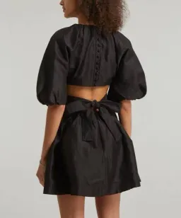 Aje Mimosa Cut Out Mini Dress Black Size AU 10 for rent on The Volte - image 2