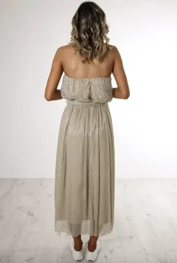 Misha Francesca Strapless Dress Gold Size 8 for rent on The Volte - image 2