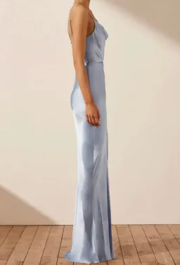 Shona Joy La Lune Bias Cowl Maxi in Powder Blue Size 6 for rent on The Volte - image 2
