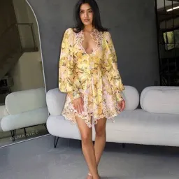 Acler Arnoult Mini Dress Floral Size 12/14 for rent on The Volte - image 3