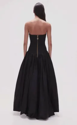 Aje Violette Bubble Hem Maxi Dress Black Size 8 for rent on The Volte - image 3