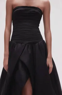 Aje Violette Bubble Hem Maxi Dress Black Size 8 for rent on The Volte - image 4