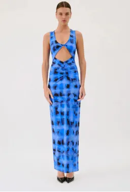 Suboo Sleeveless Reversible Twist Front Maxi Dress Blue Size 8 for rent on The Volte - image 1