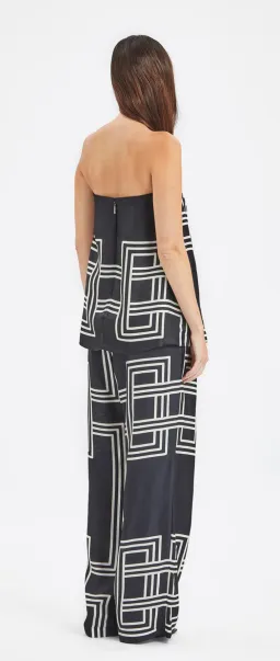 Ginger & Smart Walk the Line Strapless Top Black/Print Size 8 for rent on The Volte - image 4