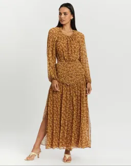 Shona Joy Sunset Cut Out Backless Midi Dress Floral Size 6 for rent on The Volte - image 1