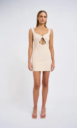 By Johnny Amelia Curve Mini Dress in Bone Ivory Size 12 for rent on The Volte - image 1