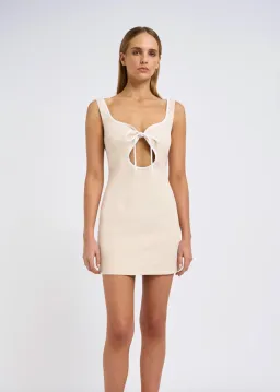 By Johnny Amelia Curve Mini Dress in Bone Ivory Size 12 for rent on The Volte - image 5