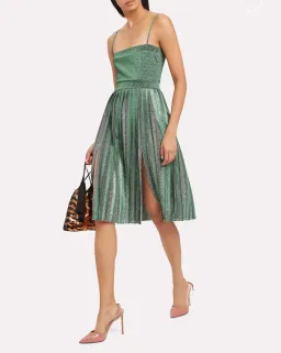 Misha Janelle Midi Dress Green Glitter Size 12 for rent on The Volte - image 1