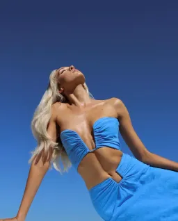 Natalie Rolt Lilo Top and Skirt Set Blue Size 1/AU 8 for rent on The Volte - image 2