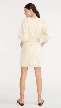 Staple the Label Aston Denim Dress Cream Size 8 for rent on The Volte - image 3