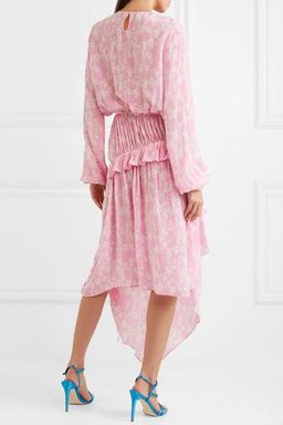Preen Line Eden Floral Print Ruffle-Trimmed Crepe Dress for rent on The Volte - image 2