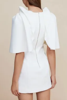 Acler Gwynne Dress in Cream Size AU 8 for rent on The Volte - image 4