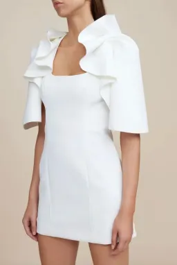 Acler Gwynne Dress in Cream Size AU 8 for rent on The Volte - image 3