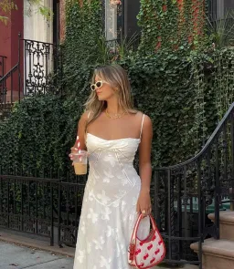 House of CB Seren Floral Lace Back Dress Vintage Cream Size S / AU 8 for rent on The Volte - image 1